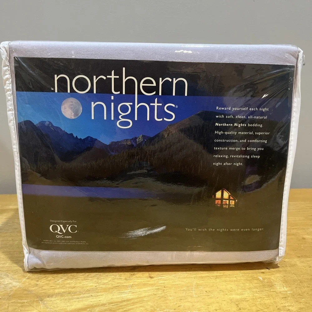 New Northern‎ Nights Lilac Twin Sheet Set 100% Egyptian Cotton 2005 QVC